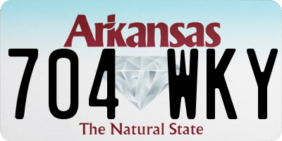 AR license plate 704WKY