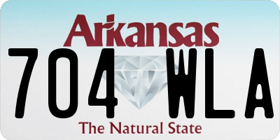 AR license plate 704WLA