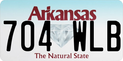 AR license plate 704WLB