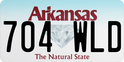AR license plate 704WLD