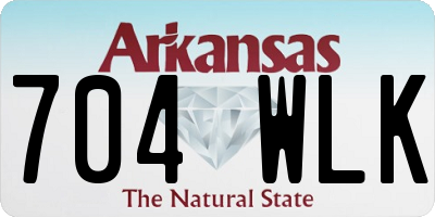 AR license plate 704WLK