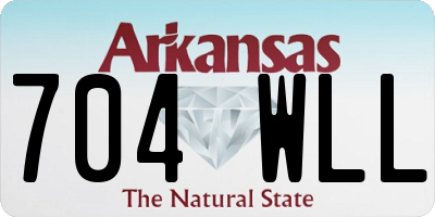 AR license plate 704WLL