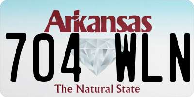 AR license plate 704WLN