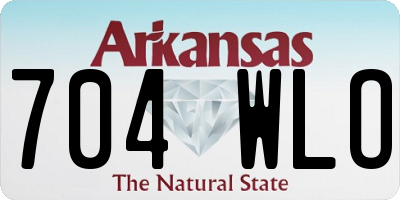 AR license plate 704WLO