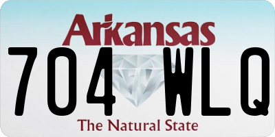 AR license plate 704WLQ