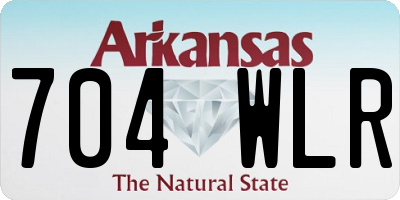 AR license plate 704WLR
