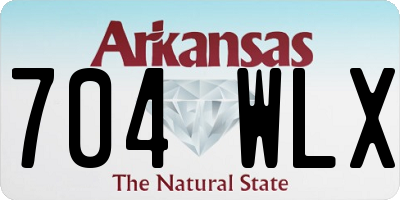 AR license plate 704WLX