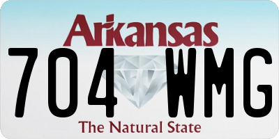 AR license plate 704WMG