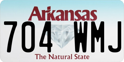 AR license plate 704WMJ