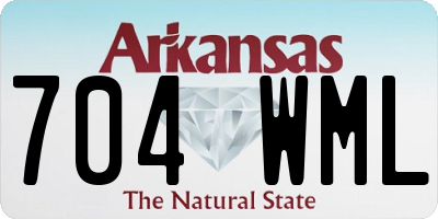 AR license plate 704WML