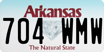 AR license plate 704WMW