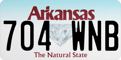 AR license plate 704WNB