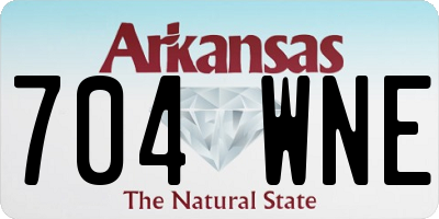 AR license plate 704WNE