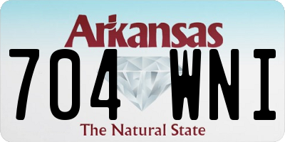 AR license plate 704WNI