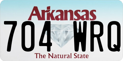AR license plate 704WRQ