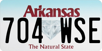 AR license plate 704WSE