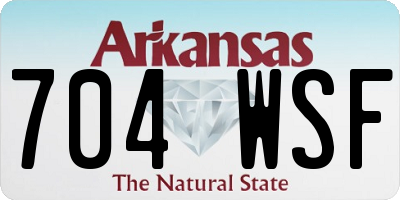 AR license plate 704WSF