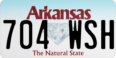 AR license plate 704WSH