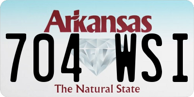 AR license plate 704WSI