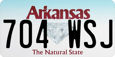 AR license plate 704WSJ