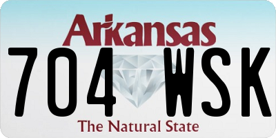 AR license plate 704WSK