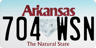 AR license plate 704WSN