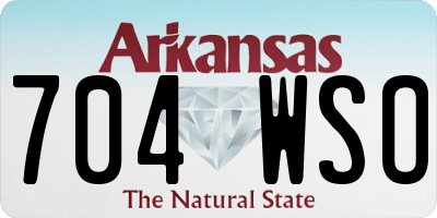 AR license plate 704WSO