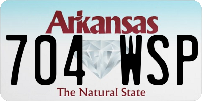 AR license plate 704WSP