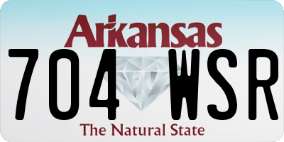 AR license plate 704WSR