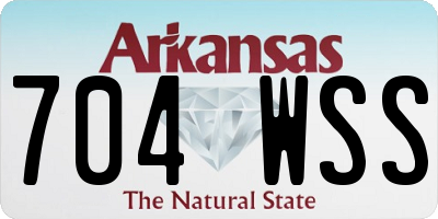 AR license plate 704WSS