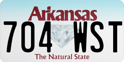 AR license plate 704WST