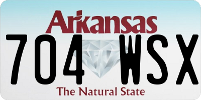 AR license plate 704WSX