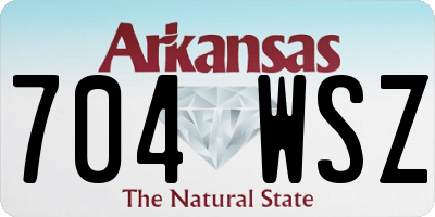 AR license plate 704WSZ