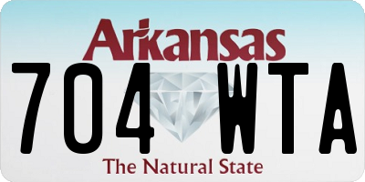 AR license plate 704WTA