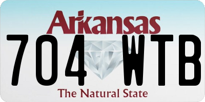 AR license plate 704WTB