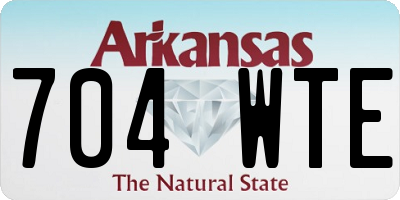 AR license plate 704WTE