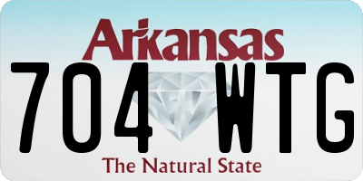 AR license plate 704WTG