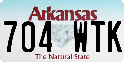 AR license plate 704WTK