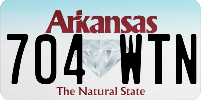 AR license plate 704WTN