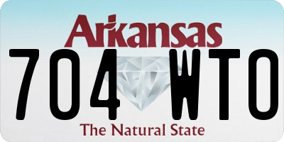 AR license plate 704WTO