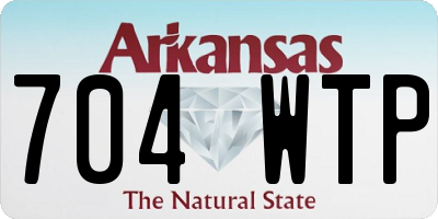 AR license plate 704WTP
