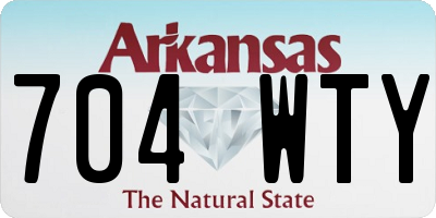 AR license plate 704WTY