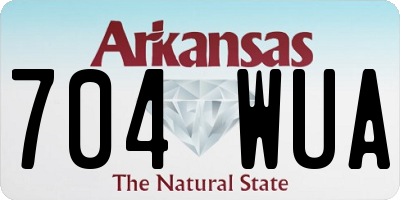 AR license plate 704WUA
