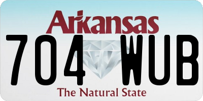 AR license plate 704WUB