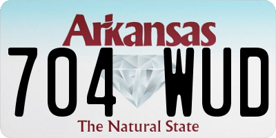 AR license plate 704WUD