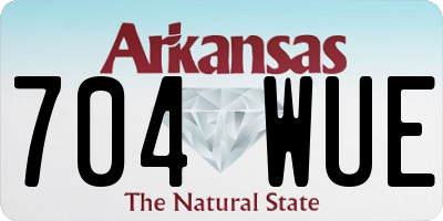 AR license plate 704WUE