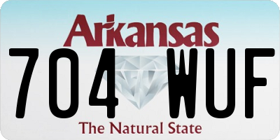 AR license plate 704WUF