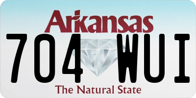 AR license plate 704WUI