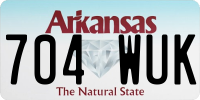 AR license plate 704WUK