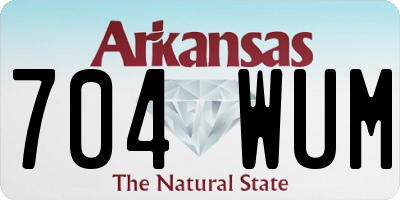 AR license plate 704WUM